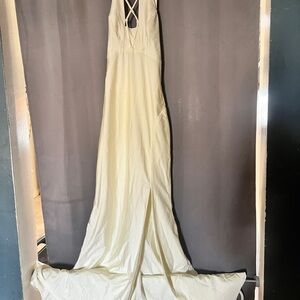 Elegant Cream Evening Gown